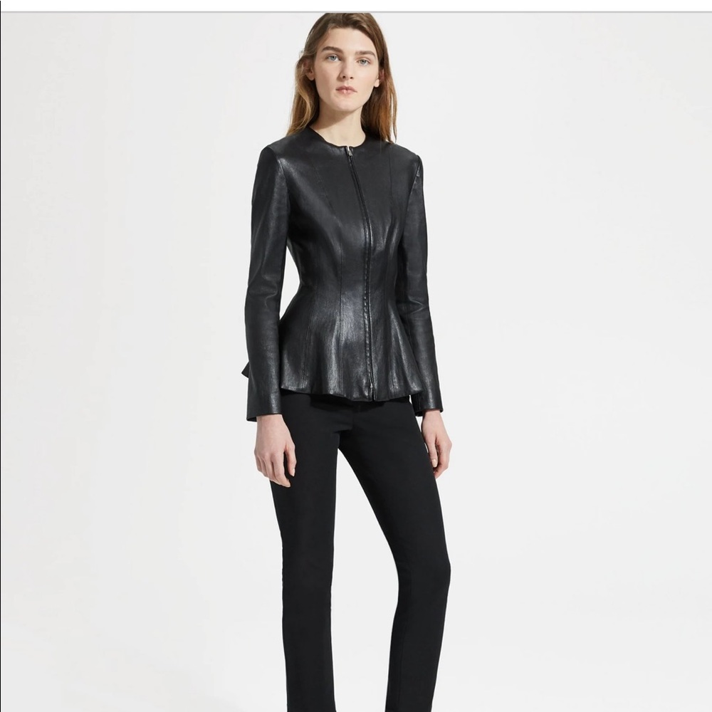 Theory Leather Bristol Movement Jacket-size 2